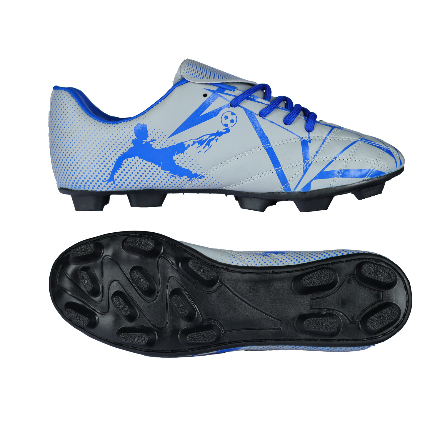 Fenta KICK: Beginner PU Soccer Shoes with Black PVC Sole