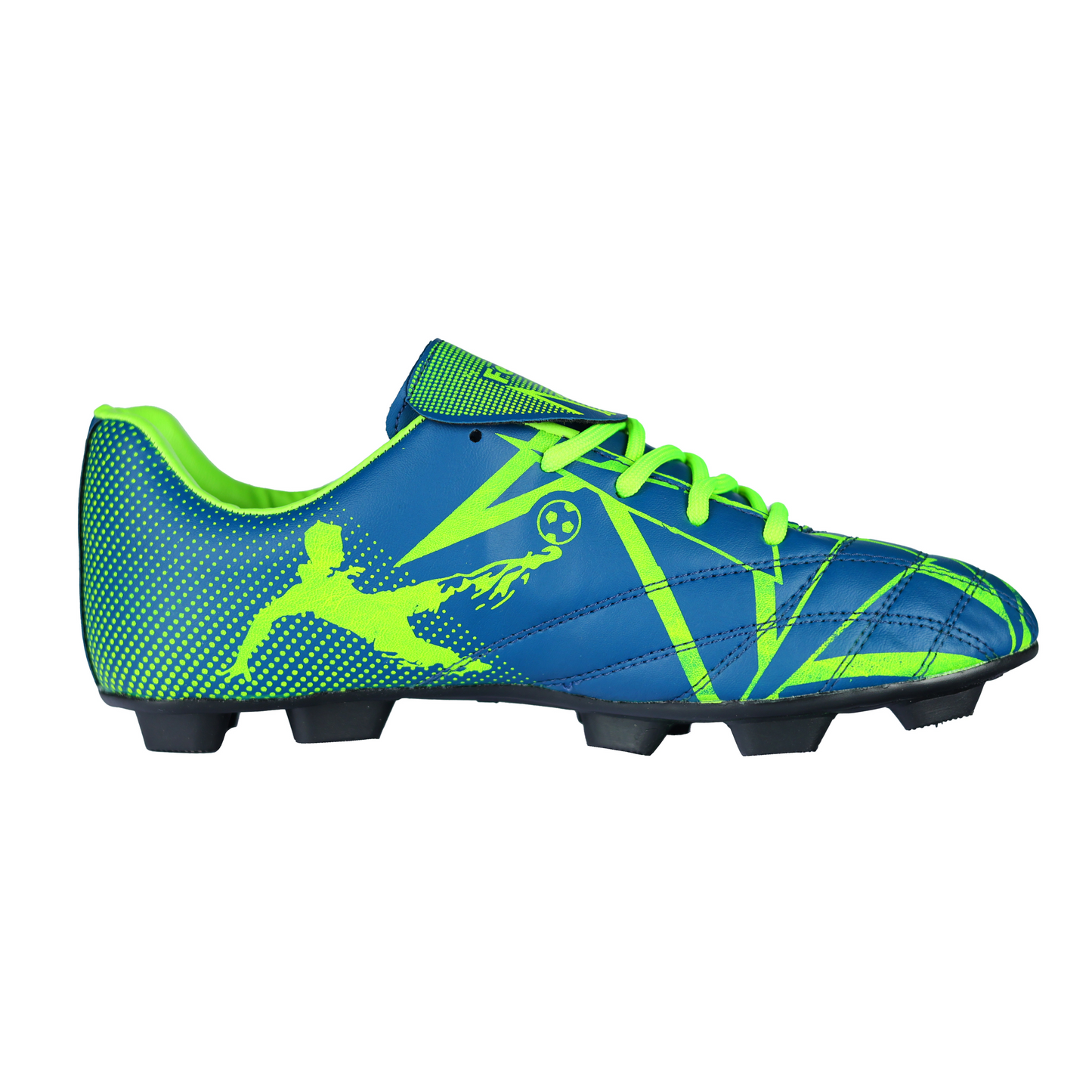 Fenta KICK: Beginner PU Soccer Shoes with Black PVC Sole
