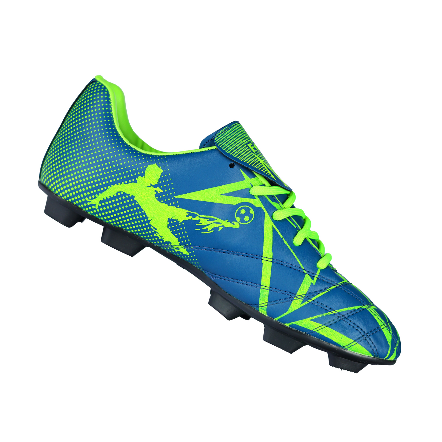 Fenta KICK: Beginner PU Soccer Shoes with Black PVC Sole