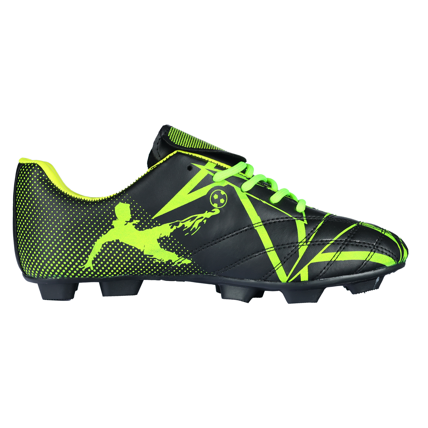 Fenta KICK: Beginner PU Soccer Shoes with Black PVC Sole
