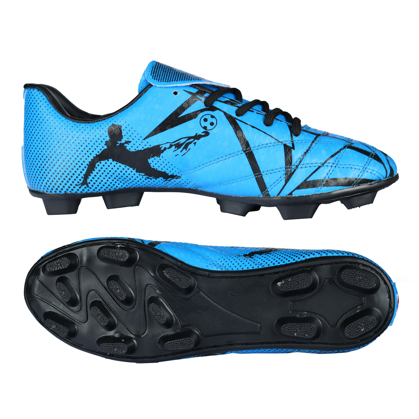 Fenta KICK: Beginner PU Soccer Shoes with Black PVC Sole