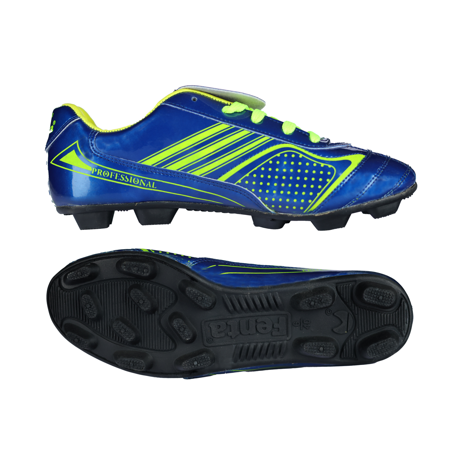 PROFESSIONAL: PU-PVC Soccer Shoe with Two-Tone TPU Sole
