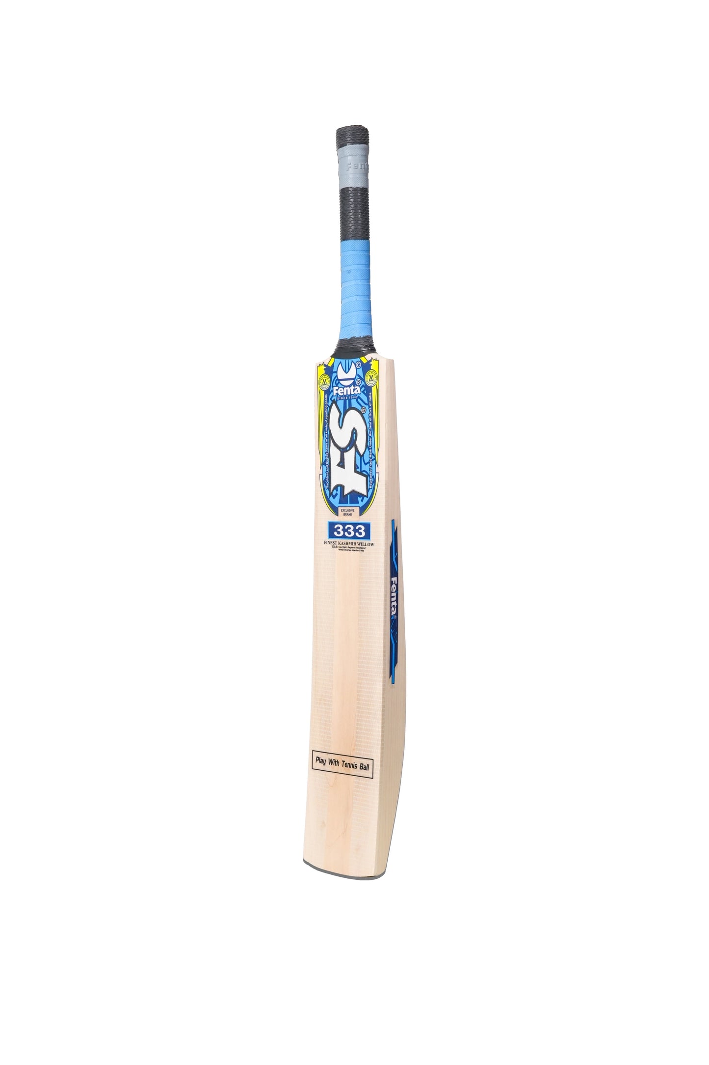 FENTA 333 CRICKET TENNIS BAT DOUBLE BLADE CANE HANDLE KASHMIR WILLOW