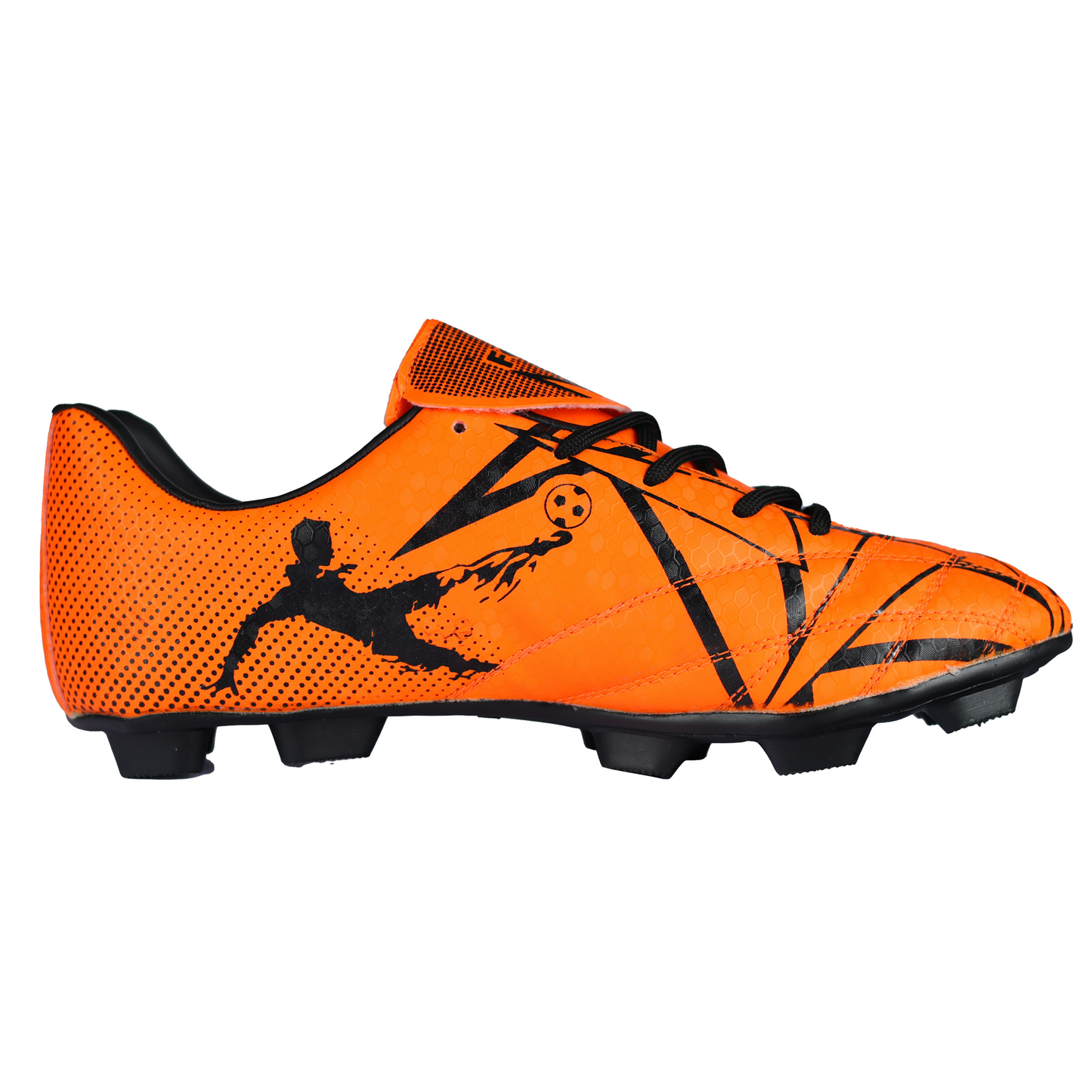 Fenta KICK: Beginner PU Soccer Shoes with Black PVC Sole