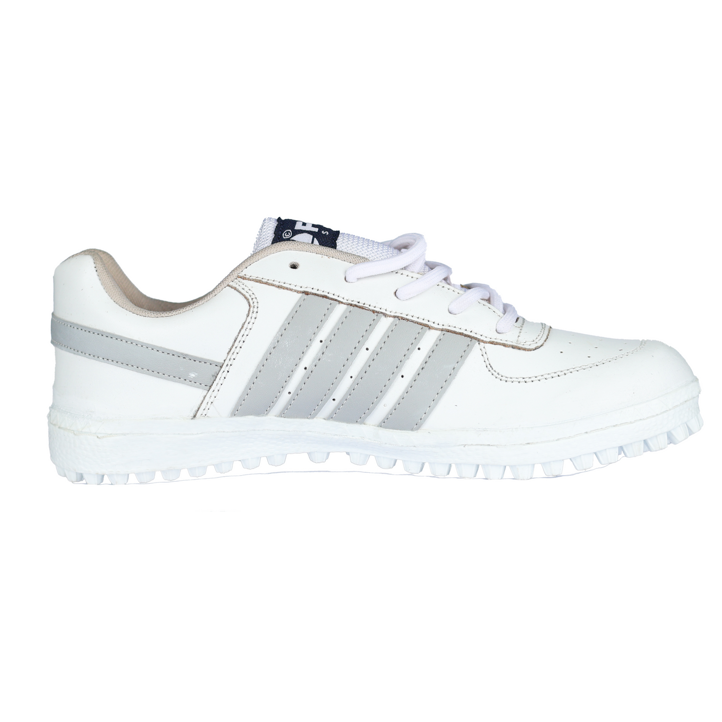 Fenta PACE: Soft Leather White Work Shoe with Classic PVC Sole