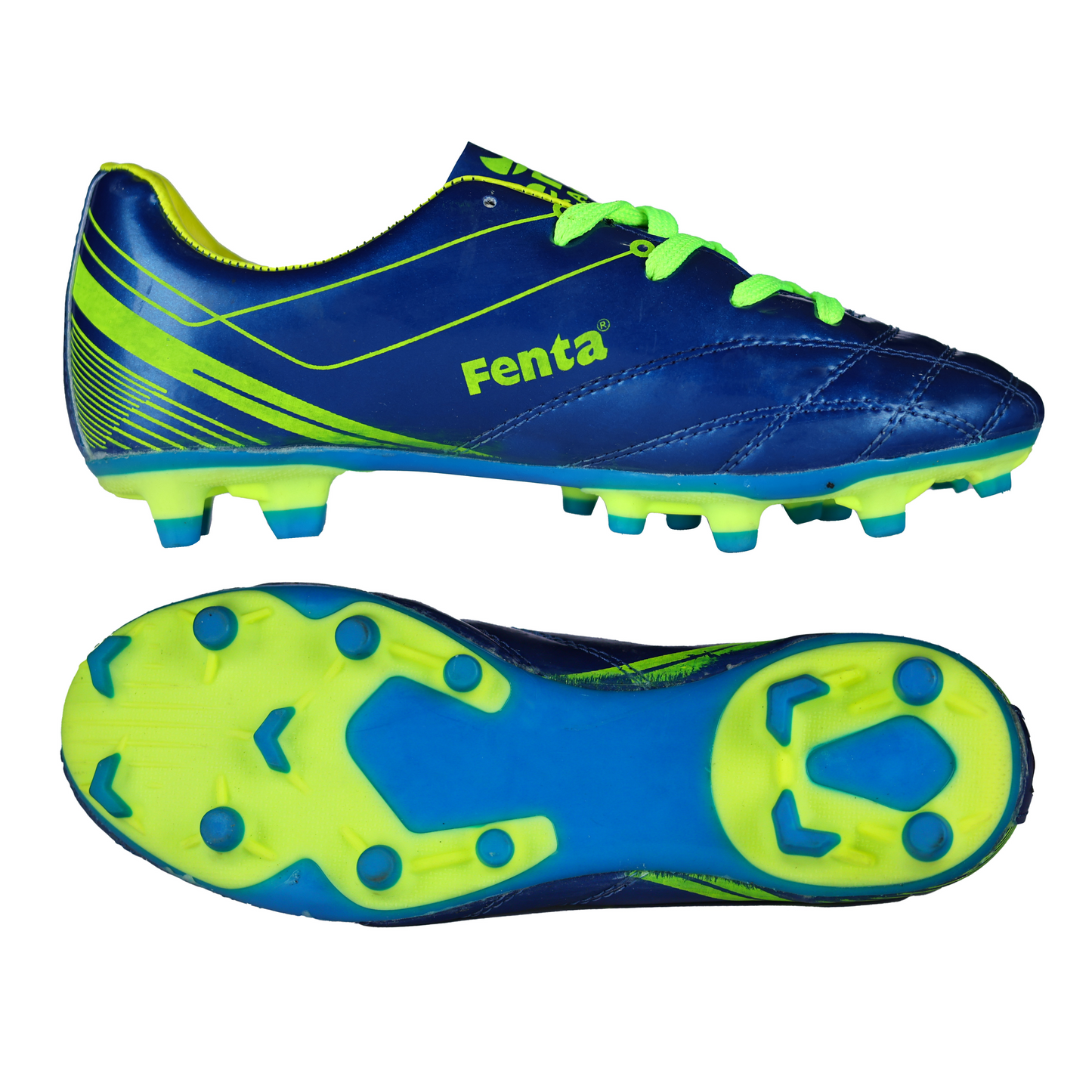 Fenta LEAGUE: PU-PVC Soccer Shoe with Two-Tone TPU Sole