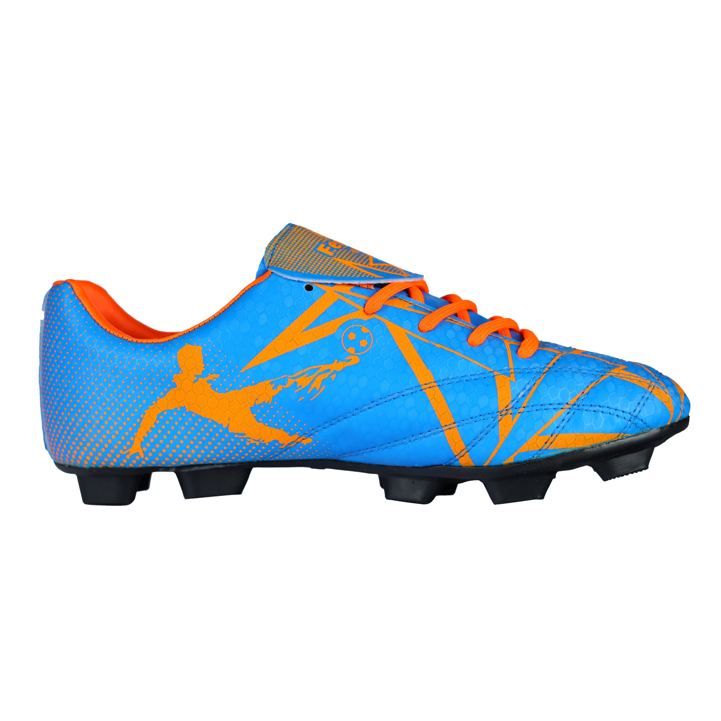 Fenta KICK: Beginner PU Soccer Shoes with Black PVC Sole