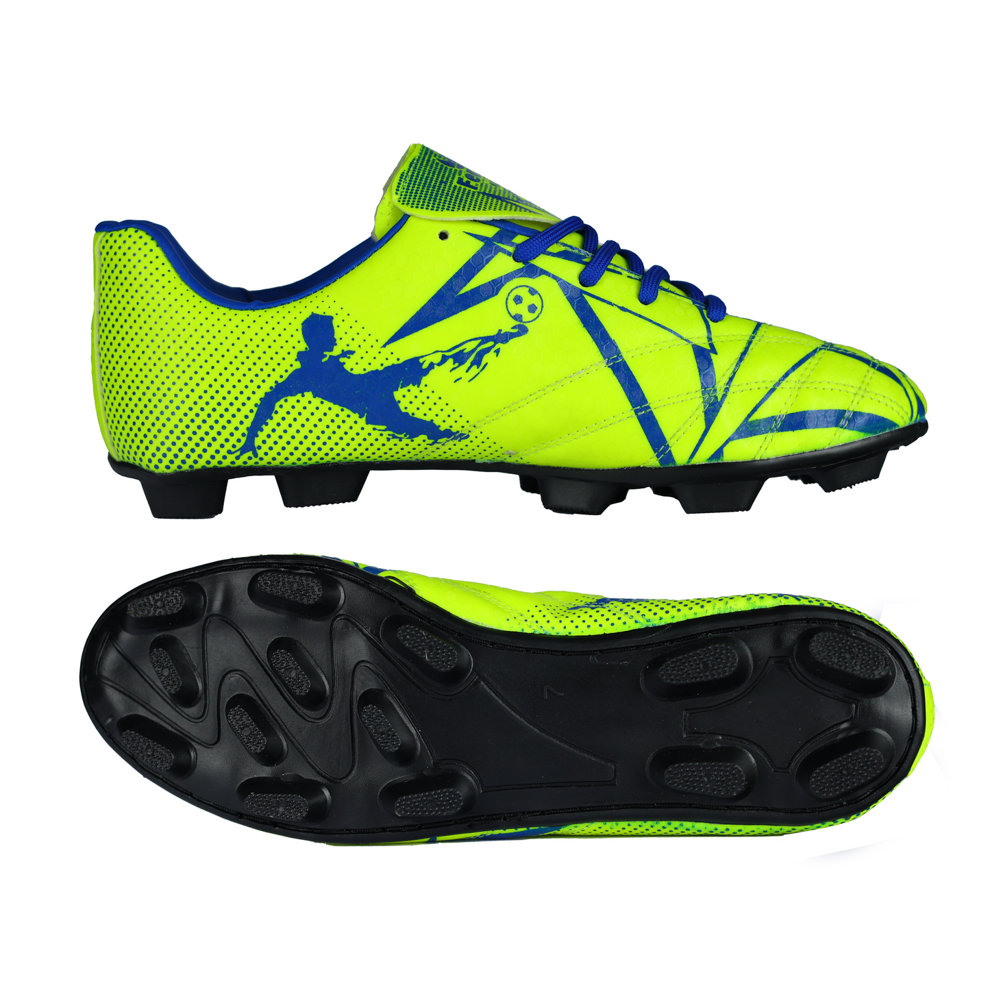 Fenta KICK: Beginner PU Soccer Shoes with Black PVC Sole