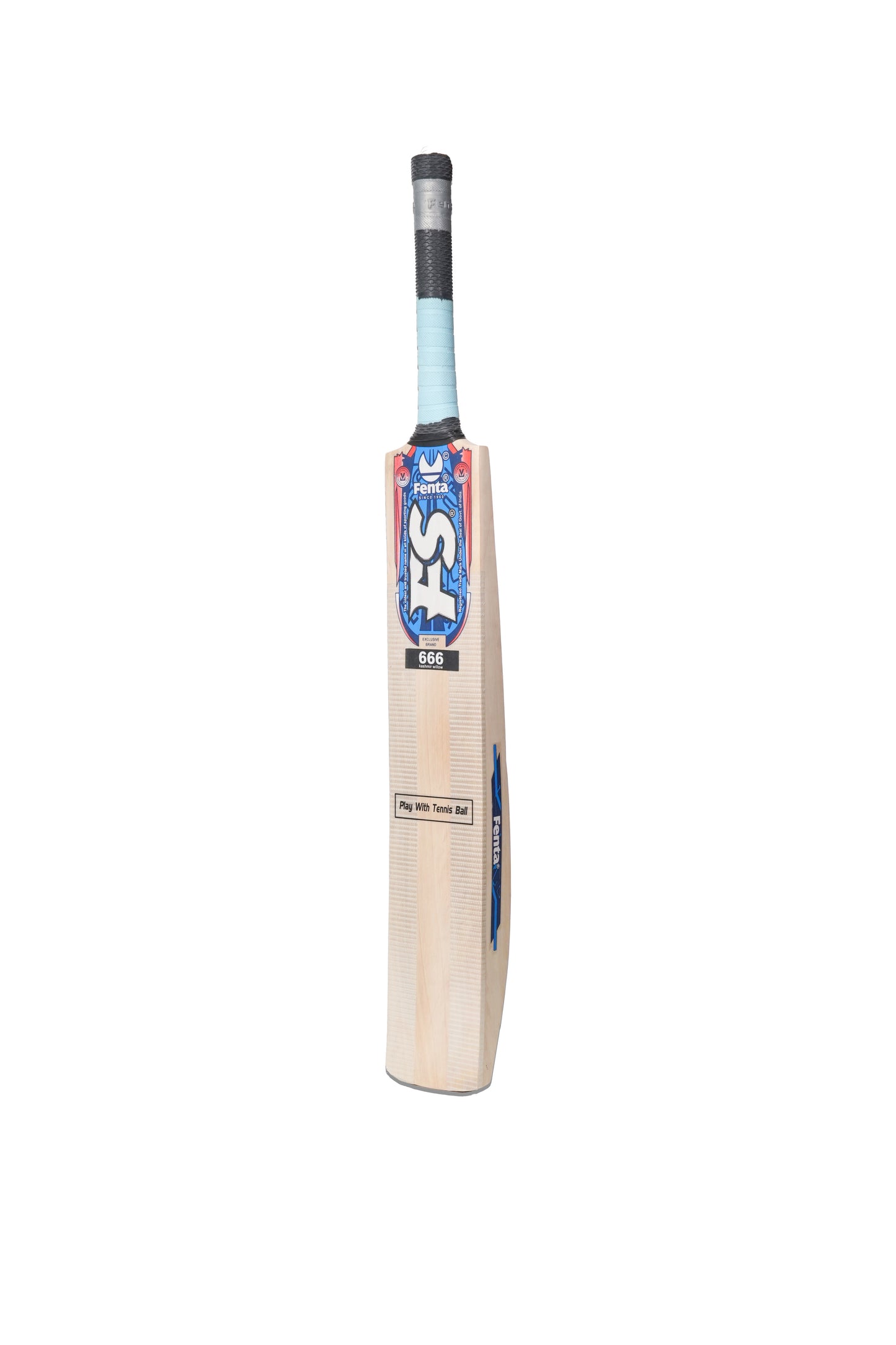 FENTA 666 CRICKET TENNIS BAT DOUBLE BLADE CANE HANDLE KASHMIR WILLOW