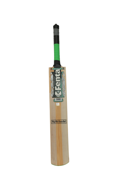 FENTA V-1000 CRICKET TENNIS BAT DOUBLE BLADE CANE HANDLE, KASHMIR WILLOW