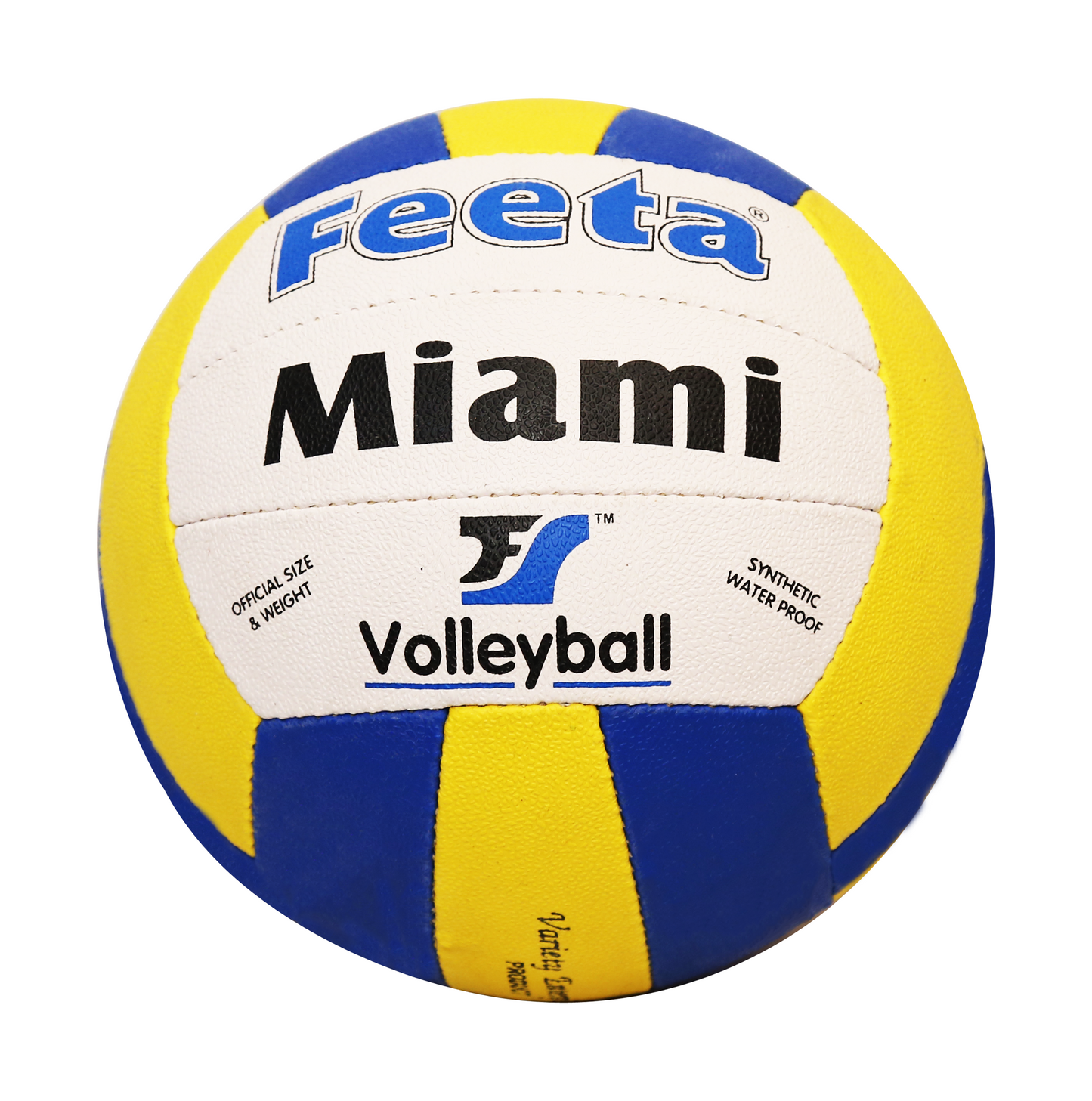 Fenta Sports Boy's Miami Volleyball (White+Blue+Yellow)