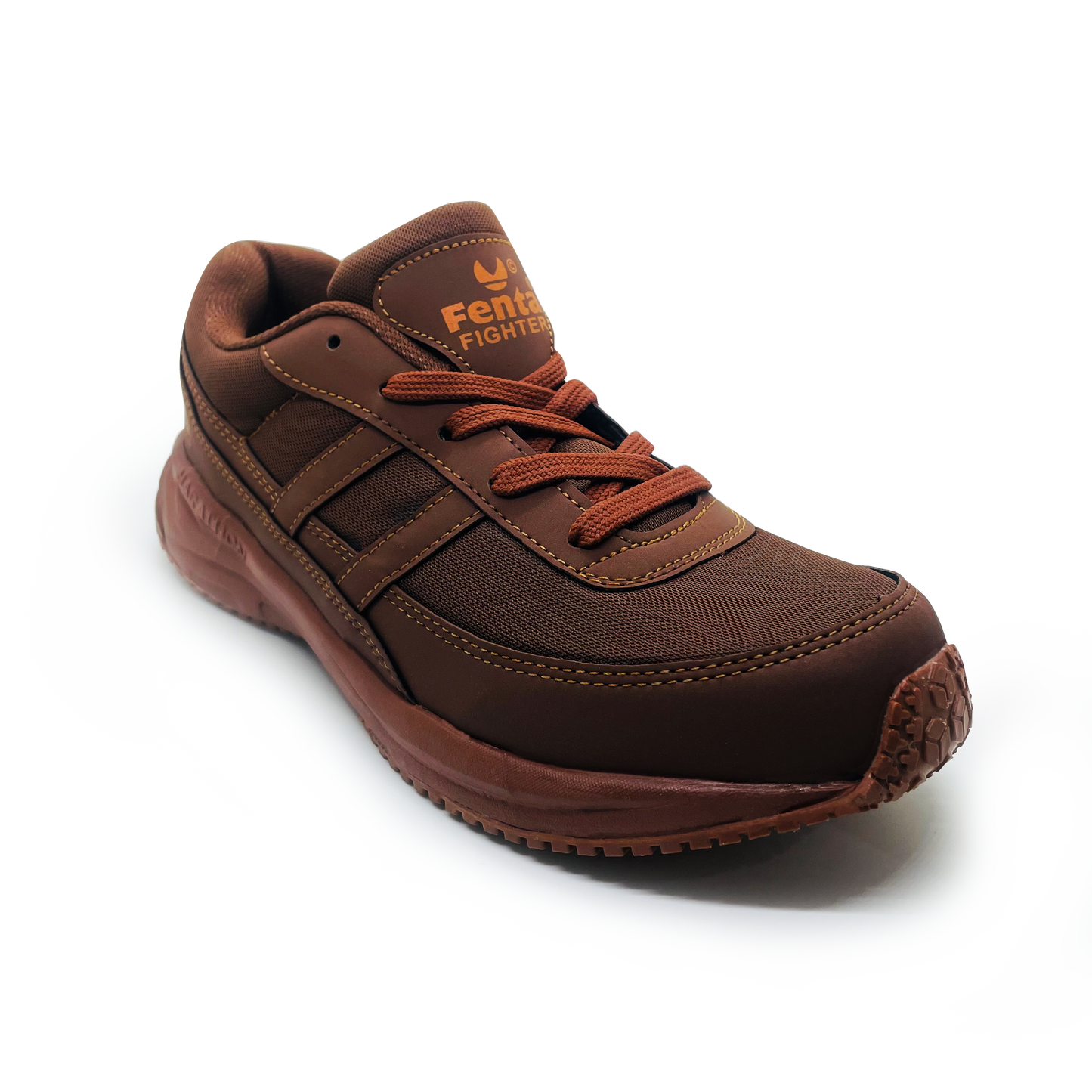 Fenta Sports Boys Fighter Marathon Shoes (Black and Brown)