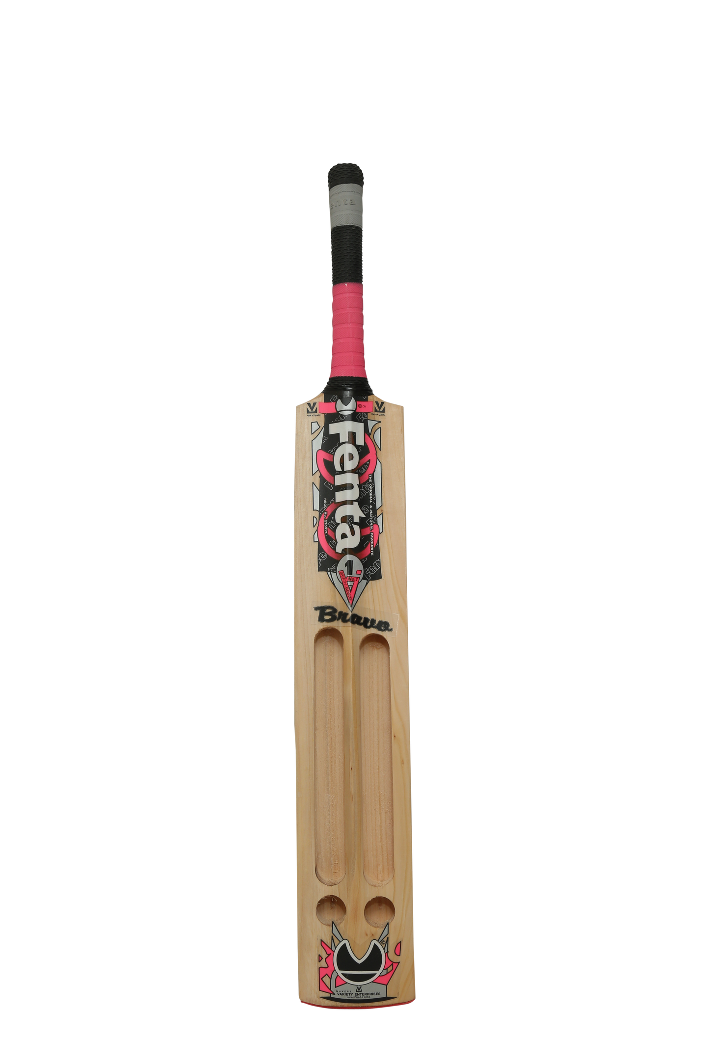 FENTA BRAVO Cricket Rennis Bat Double Blade Cane Handle (Kashimir Willow)