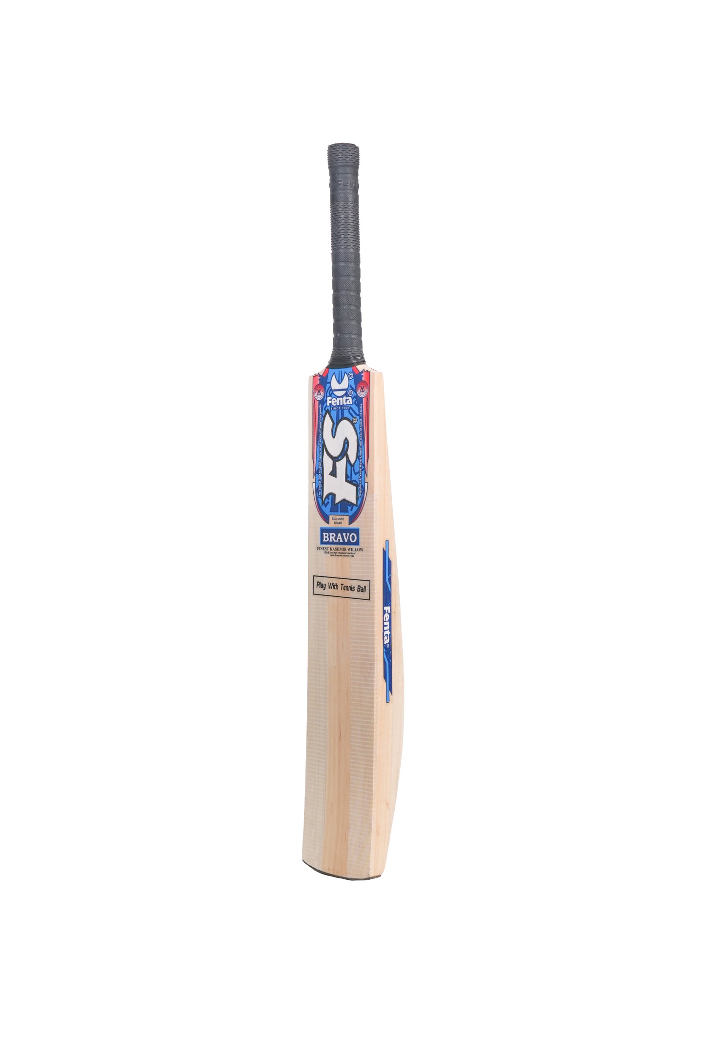 FENTA BRAVO Cricket Tennis Bat Double Blade Cane Handle (Kashimir Willow)