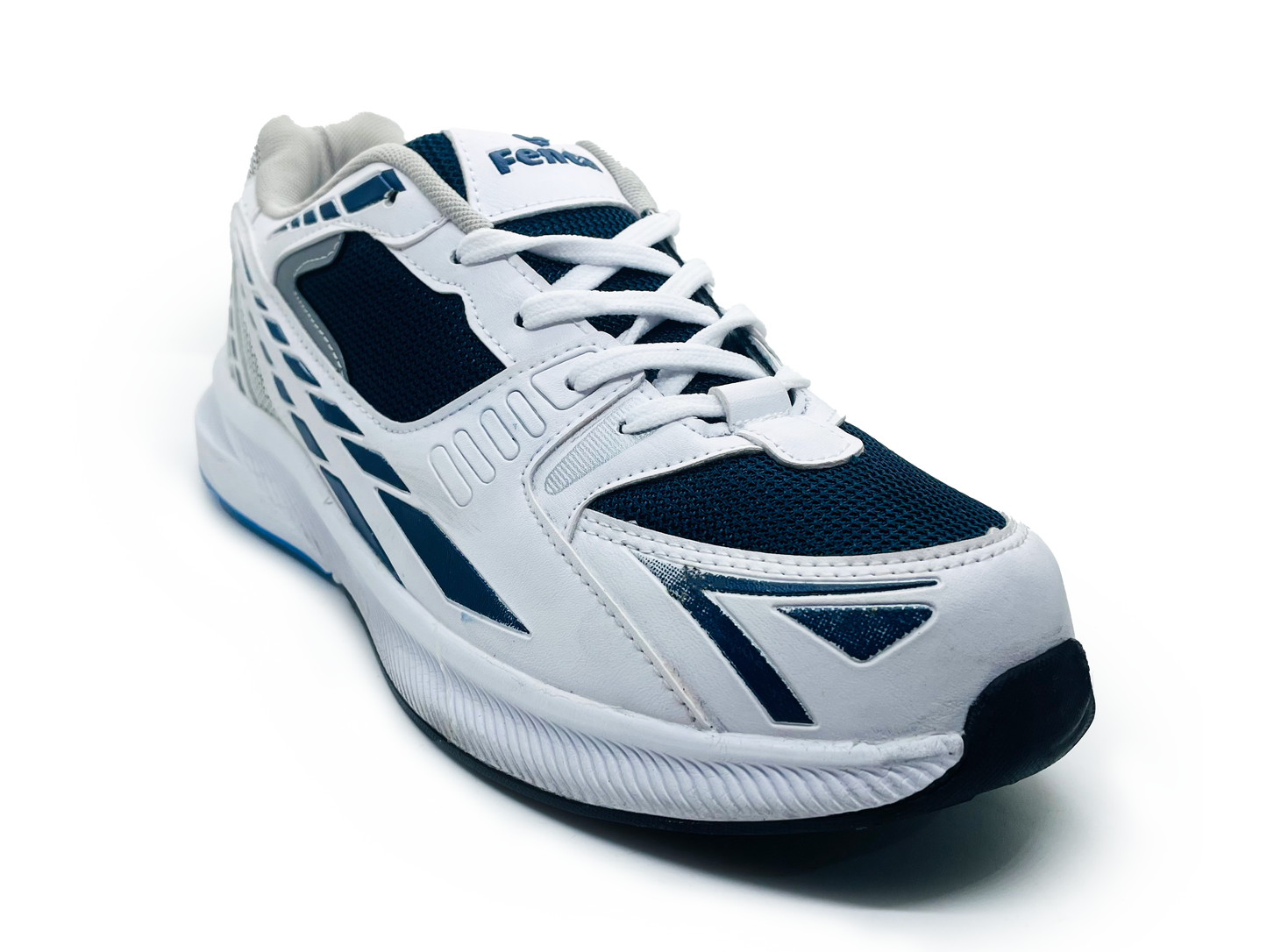 Fenta Sports marathon Runner Shoes (White- Blue)