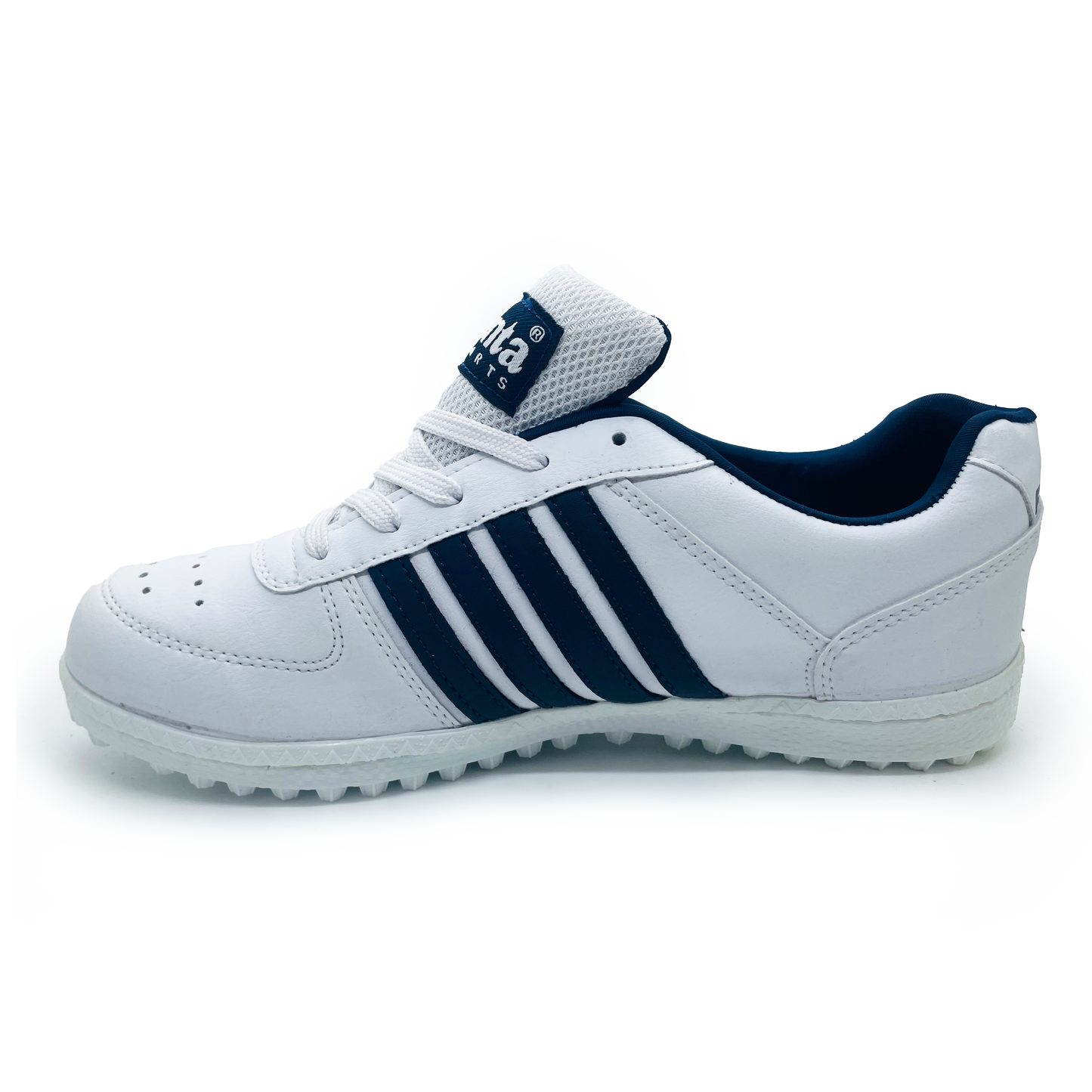 Fenta Boys Bravo Cricket Shoes (White- Blue)